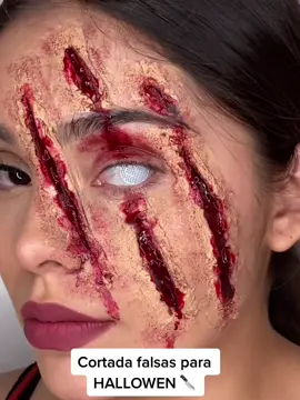 Cortadas falsas para HALLOWEN 🔪 Ig: @Montsehmmakeup
