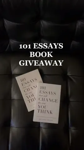 Thank you. 💛 #101essaysthatwillchangethewayyouthink #101essays #booksthatmademecry #selfhelpbooks #bookgiveaway