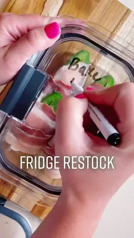 Stocking the fridge for the week 🤩 #restock #asmr #foruyou #containerstore #organizedhome #fridgeorganization #fridgegoals #imobsessed