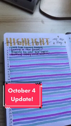October 4th Bullet Journal Update! #bujo #NissanShowUp #SoFiMoneyMoves