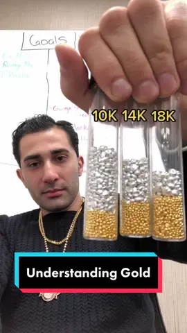 The difference between 10K, 14K & 18K gold. Did you know this about gold? #jewelry #gold #fyp #education