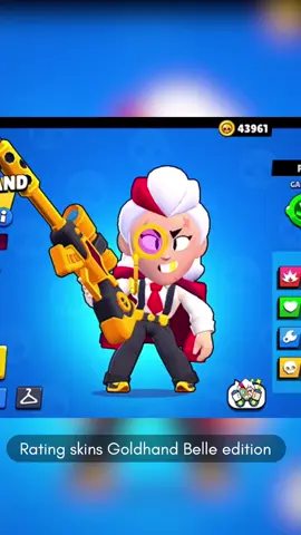 Rating skins in brawl stars Goldhand Belle edition #brawlstars #bs #fyp #fypシ #skins #belle #goldhandbelle