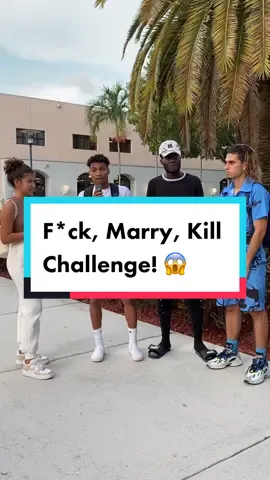 F*CK, MARRY, KILL CHALLENGE PT.2 😱 Follow for more! #fyp #foryou #interview