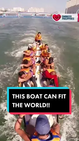This boat can fit the entire world! #dragonboat #dragonboating #emirateslovesphilippines #dubai #uae #philippines #fyp #foryoupage