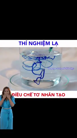 Thí nghiệm lạ: Điều chế tơ nhân tạo #dammehoahoc #hoahoc