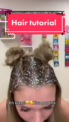 Get ready with me voor een festival😍 de glitters blijven de hele dag goed in je haren zitten🤗✨#party #glitter #festival #hair #hairtutorial #howto #fy #fyp #foryoupage #foryou