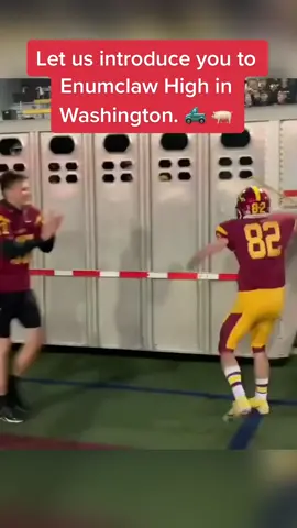 The lineman are getting the love they deserve at these schools 🤝 #lineman #football #intimidating #intimidation #introduction #awesome (Enumclaw HS)
