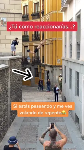 ¿Tú cómo reaccionarías…? Sé sincero😎 #viral #salto #parkour #parati