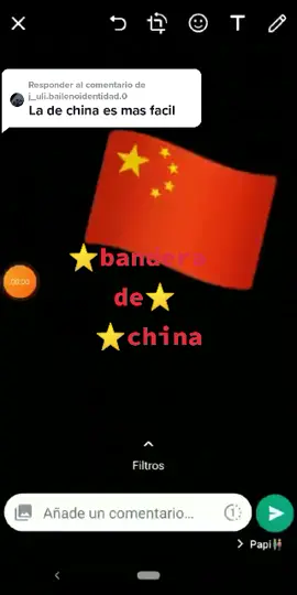 Responder a @j_uli.bailenoidentidad.0 aquí está la bandera de china 🇨🇳#emoji #banderas #china