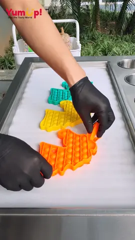 Pop it ice cream #icecreamrolls#LearnOnTikTok#foryou#yumup