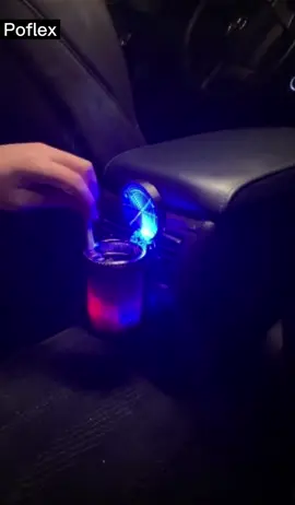 Car Ashtray, Auto Ashtray With Blue LED Light Crystal Rhinestone, Automotive Interior Accessories,Removable Car Interior Ashtray