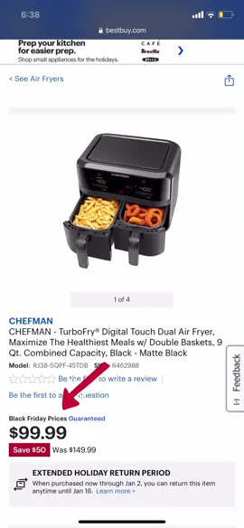$99 DUAL AIR FRYER‼️‼️ #fyp #savings #dailydeals #blackfriday #airfryer #helpingyouspendlessandsavemore 🛍💸