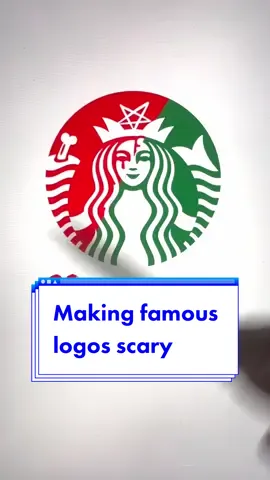 I could see @starbucks using something like this for halloween! #logos #logodesign #spookydesign #redesign #rebranding #tylietok #fyp