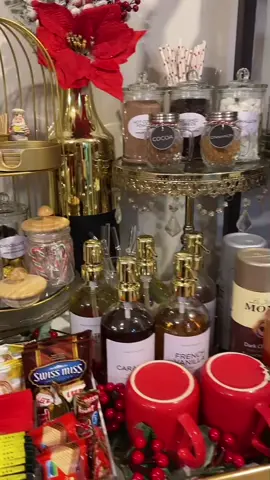 Coffee and hot cocoa station restock #fyp #foryou #foryoupage #asmr #restock #refill #coffeestation #hotcocoabar #hotcocoastation #christmas