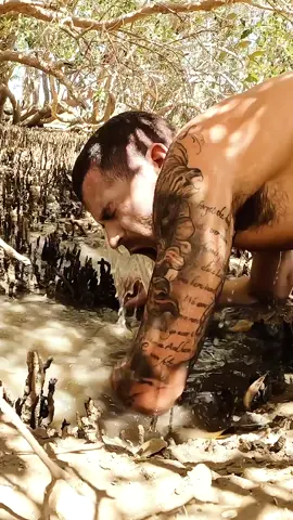 seen two huge crabs go into this hole and I wanted to show you all what they looked like, so I went in head first