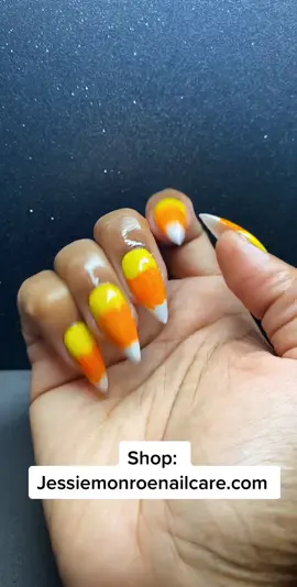 Candy corn design #PepsiApplePieChallenge #cleanbeauty #support #musicandnails #nails #manicure #nailtutorial