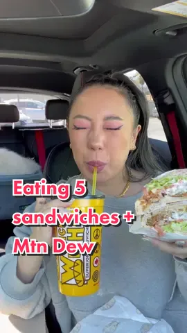 #ad 5 Which Wich wiches for 1 please! All washed down with the new DEW Vibe! #ad #mtdewvibe