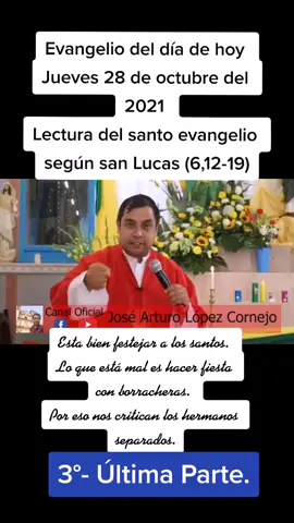 #EvangelioDelDía #padrejosearturolopezcornejo #MCC🌈🌈 #catolicostiktok #DeColores🌈🌈 #Cursillistas