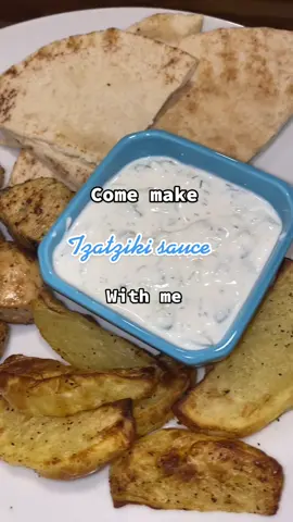Homemade tzatziki sauce! Made it for the first time and it turned out so good! #food #foodtiktok #cooking #cookingtiktok #easy #sauce #Recipe
