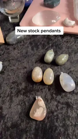 Snowy obsidian pendants cherry agate, flower agate, labradorite,  #crystal #crystals #crystalshop #crystaltok🔮
