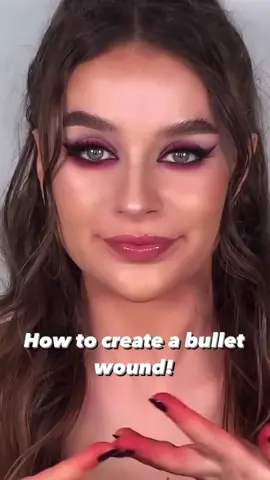 HOW TO CREATE A BULLET WOUND🩸#happyhalloween #fyp
