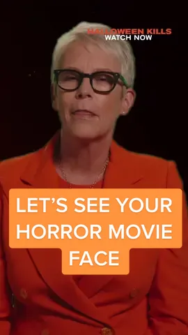 Ever wonder what your HORROR MOVIE FACE looks like? Jamie Lee Curtis is here to show you 🎃🔪😱 #HappyHalloween #HalloweenLook #HorrorTok