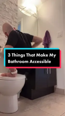 3 Things that make my bathroom accessible. #POV #disability #accessibility #bathroom #disabilitytiktok