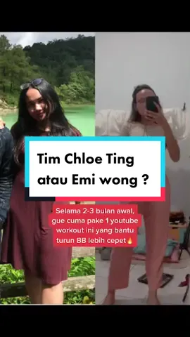 Tim Chloe Ting atau Emi wong ??? #weightlosscheck #workoutroutine
