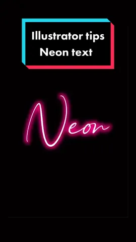 How to do neon text on Adobe illustrator #adobeillustratortips #illustratortutorials #illustratortips #graphicdesigntiktok