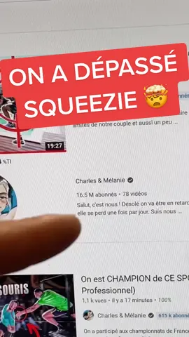 Si tu savais pas, on a dépassé @Squeezie sur YT 🤯 #drole