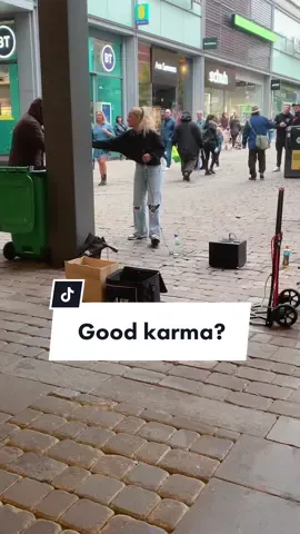 Is this good karma or what??..😱 #fypシ #livharland #busker #homelessman #kind #karma #singer