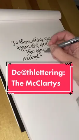 D3athlettering Pt 1: The McClartys 🥰 #gravetok #taphophile #handlettering #poetry #fyp #history