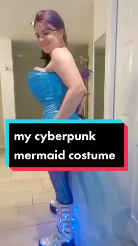 #cyberpunk #mermaidcostume #mermaidleggings #sewing #corset #pastelgoth #DIY #gothboots #edcorlando #tulle #cosplay #costuming #costumes #underthesea