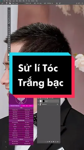 Sử lí tóc trắng bạc thực chiến ^^#LearnOnTikTok #TMDESIGN #photoshoptutorial