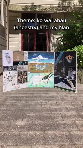 I love how it turned out and I think my Nan would of been proud. #portfolio #art #kotuku #whiteheron #fyp #nz #ncea #nan #maori #foryou #painting