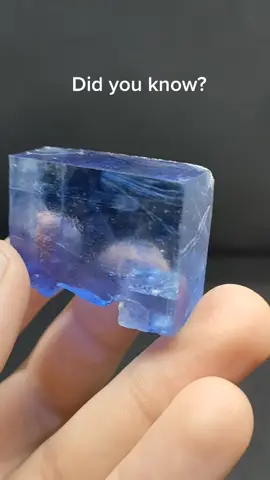 Kitchen salt or halite can be blue in natural form. That phenomenon caused by crystal lattice deformations. #halite #mine #miner #salt #dig #geology