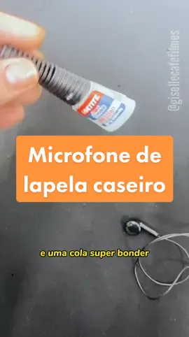 Aprenda fazer um microfone de lapela  usando aquele fone de ouvido velho que tá encostado aí na sua gaveta!  #microfone #dicas #tutorial #fyp #video