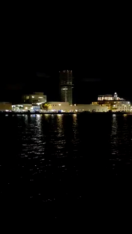 #Puerto de #Veracruz de #Noche #Malecon #Luces #Mar