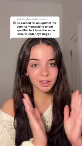 Reply to @kailamartin32 tear trough filler update 🤍 #teartroughfiller #filler #medspa #beauty