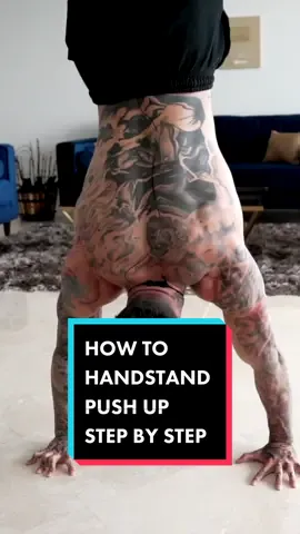 HOW TO HANDSTAND PUSH UP STEP BY STEP #fyp #foryoupage #workout #calisthenics #heria