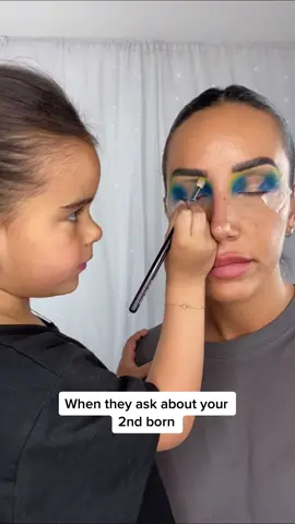 Babygirl is an artist! 🥰 #makeup #mummyanddaughter #fyp