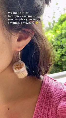 Dats right, functional accessories 101 😌 #fyp #tiktoksg #miniature #funnyearring #quirkyearring #earringbusiness #funny #functionalearrings