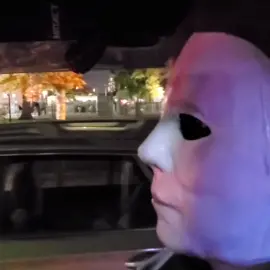 When you don't want to make eye contact...🤣 #michaelmyers #halloween #copsoftiktok jeeplife #police