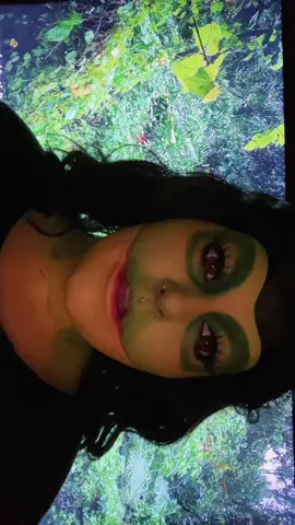 POV: you’re a yellow-eyed tree frog doing the #dojacatchallenge 🐸💚 #treefrog #makeup #challenge #trend