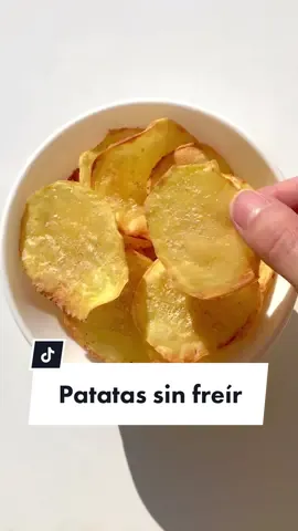 Patatas / Chips sin freír ✨ #cocinaentiktok #escuelacreativatiktok #AprendeConTikTok #recetassaludables #chips