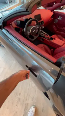 Inside the $185K 2021 #AstonMartin Vantage Roadster 💨 LISTEN TO THOSE REVS 😱 #cars #luxurycars #carsoftiktok #horsepower