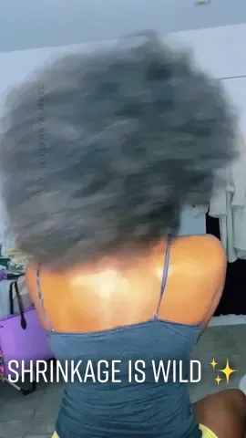 shrinkage is wild ✨ #naturalhairtiktok #regularblackgirltok #blackinfluencer #PlutoTVDecades #fyp #shrinkagechallenge