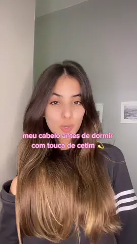 Dormindo e acordando com touca de cetim 💫🌟 #toucadecetim #fronhadecetim