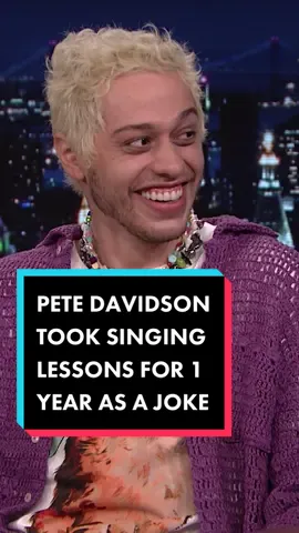 #PeteDavidson took singing lessons for an entire year as a complete joke. #FallonTonight