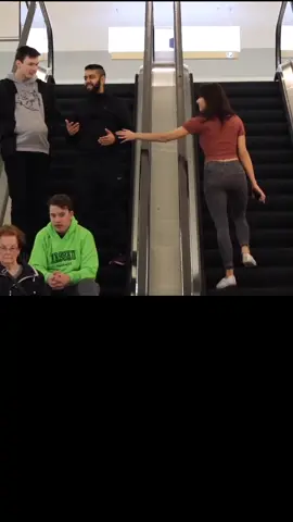 Touching Hands on the Escalator! 🤣 #comedy #pranks #funny #escalatorprank #escalatorgirl #funnyvideos